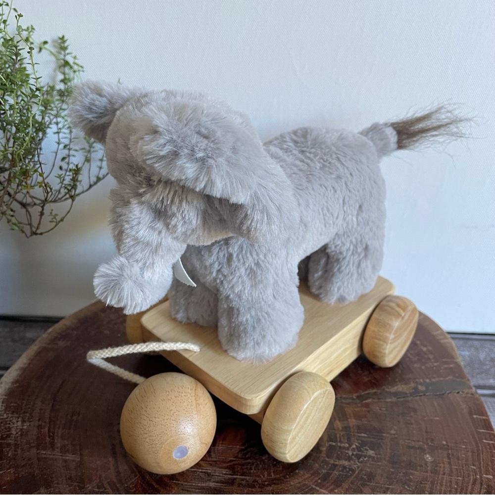 Pottery Barn Kid plush stuffed animal baby nursery elephant monkey gray neutral - Picture 7 of 14